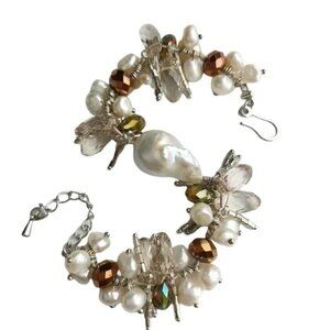 Nwt Baroque FW Pearl Swarovski crystal bracelet